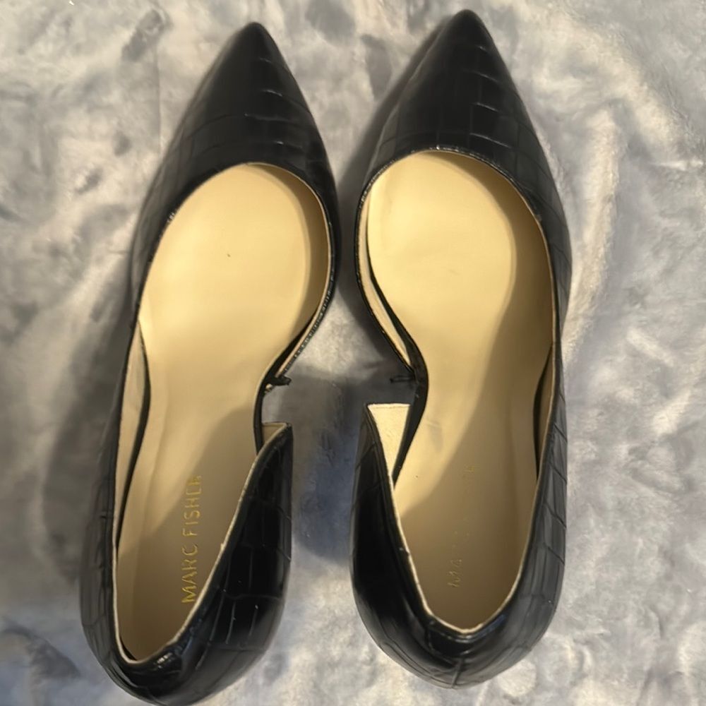 Marc Fisher Darlina Croc-Embossed Heels - Picture 9 of 10